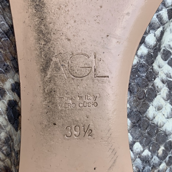 AGL Snakeskin Leather Loafers - Picture 6 of 13